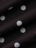 Robe Courte Retro Dolce à Pois Découpe Avant Cut-Out – Blanc, Marron, S à L - Bootiky