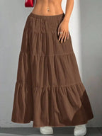 Jupe Maxi Bohème Esmée à Volants Superposés – Taille Élastique, S à XL - Bootiky