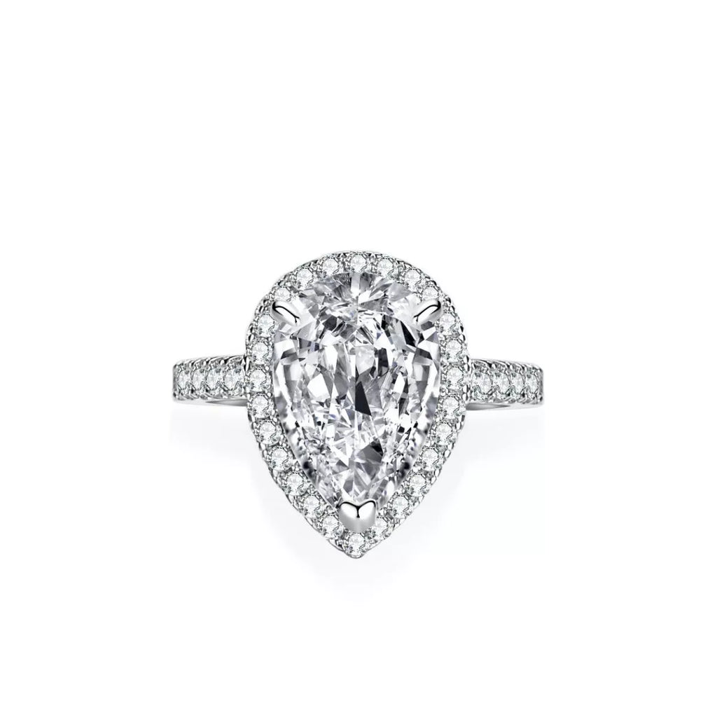 Bague Larme Moissanite 4 Carats — Argent Sterling 925 - Bootiky