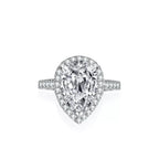 Bague Larme Moissanite 4 Carats — Argent Sterling 925 - Bootiky