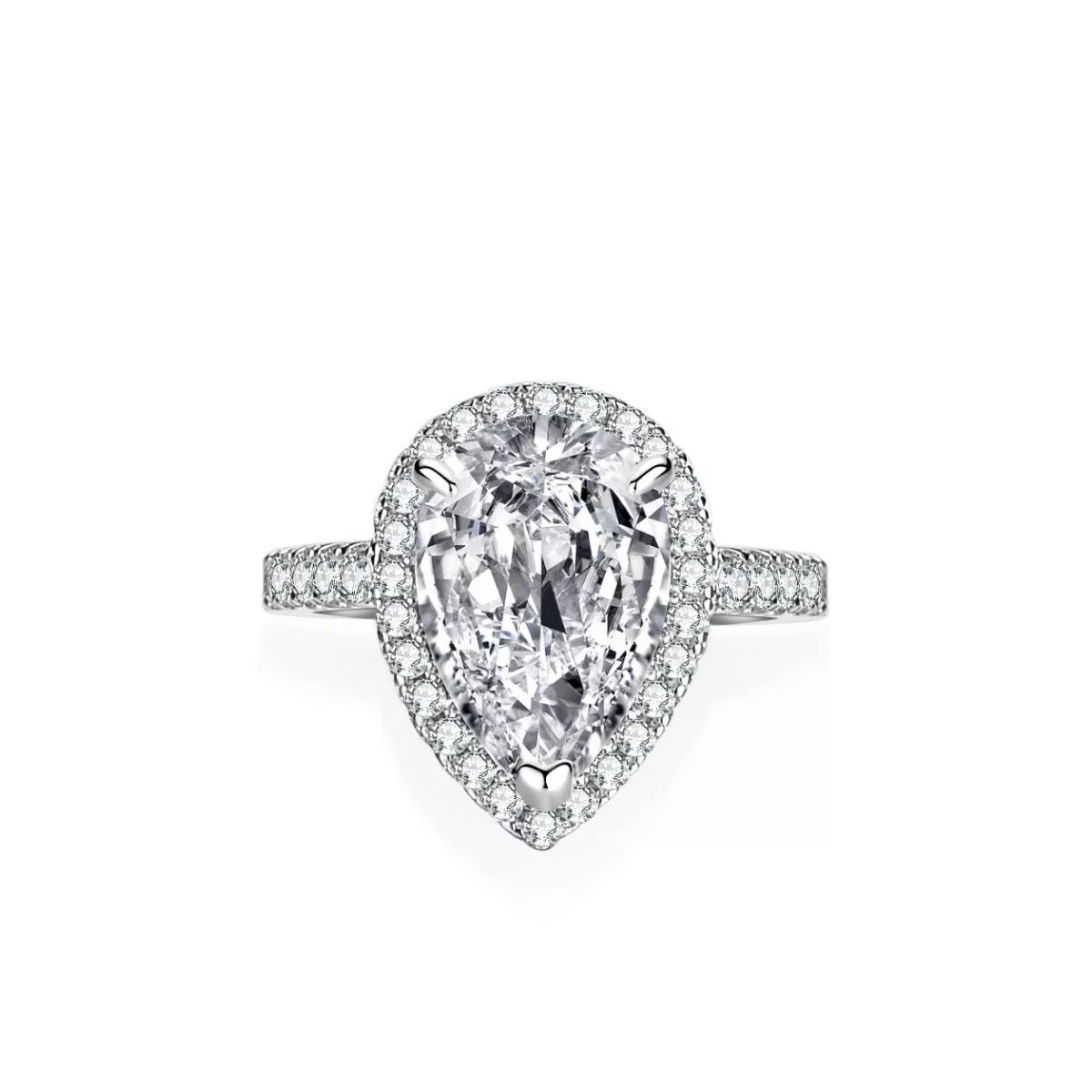 Bague Larme Moissanite 4 Carats — Argent Sterling 925 - Bootiky