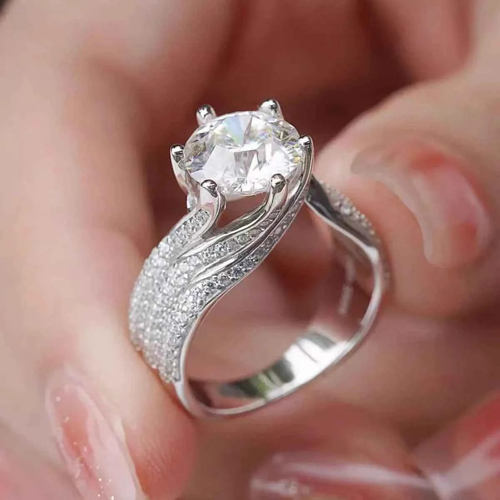 Bague Moissanite 5 Carats — Argent Sterling 925 - Bootiky