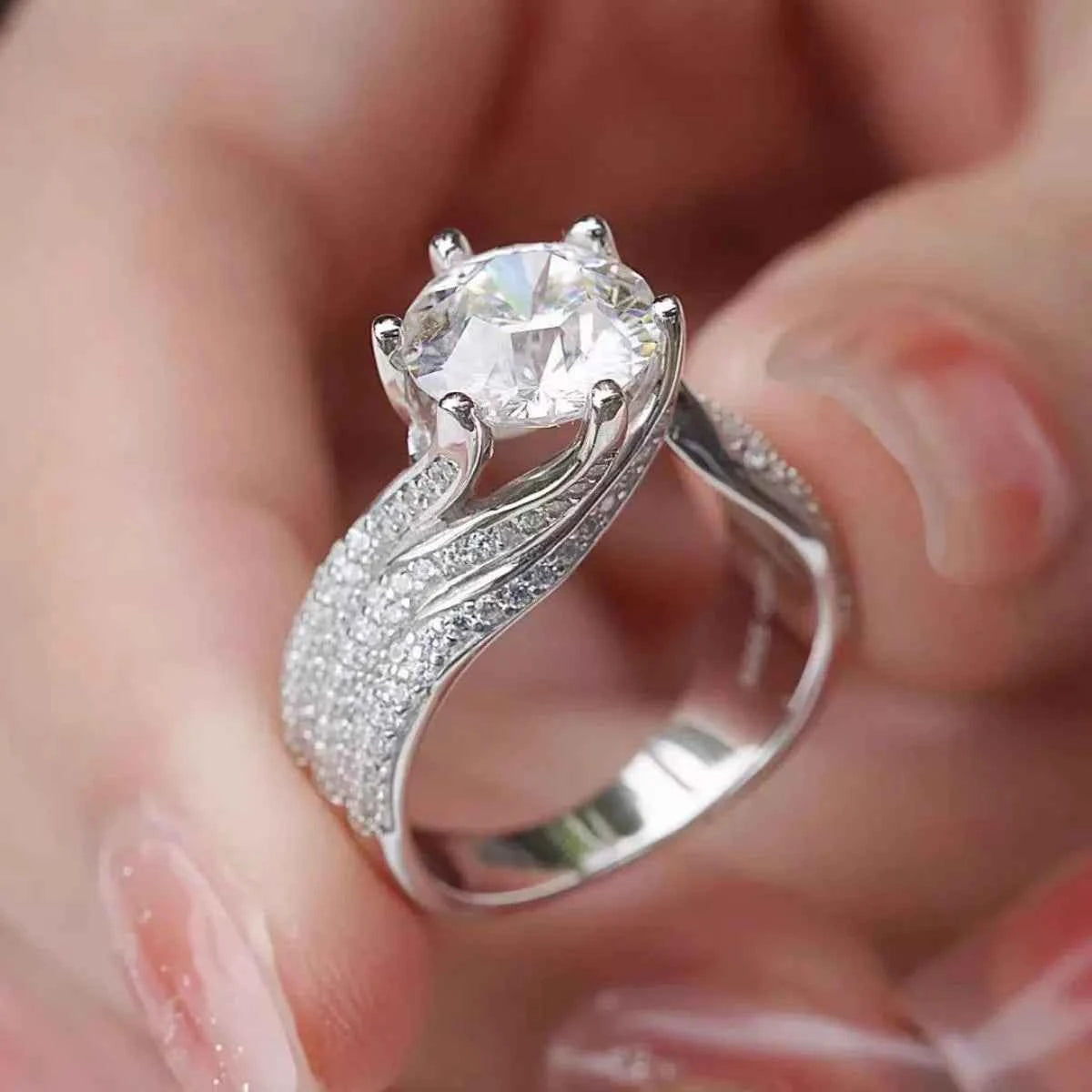 Bague Moissanite 5 Carats — Argent Sterling 925 - Bootiky