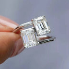 Bague Bypass Moissanite 2 Carats — Argent Sterling 925 - Bootiky