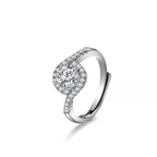 Bague Moissanite 1 Carat — Argent Sterling 925 Ajustable - Bootiky