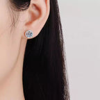 Puces d'Oreilles Moissanite 1 Carat — Argent Sterling 925 - Bootiky