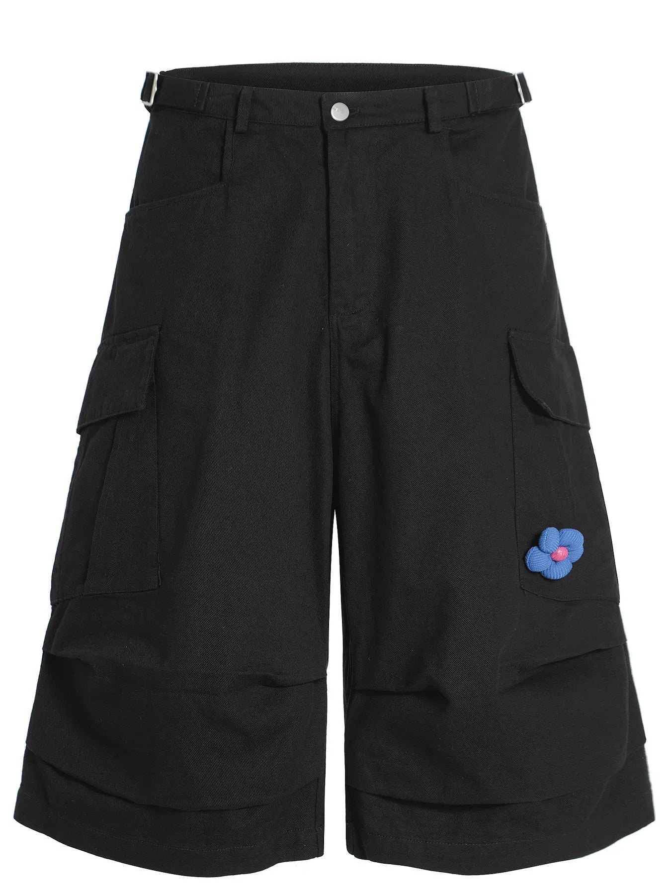 Short Cargo Large Homme — Coupe Wide Leg & Patch Floral - Bootiky