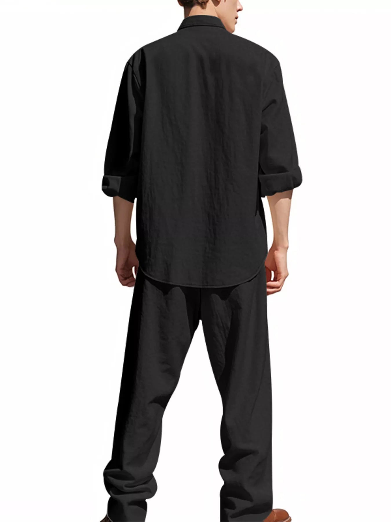 Ensemble Casual en Lin Le Saint-Tropez – Chemise & Pantalon Large Homme, S à 3XL - Bootiky