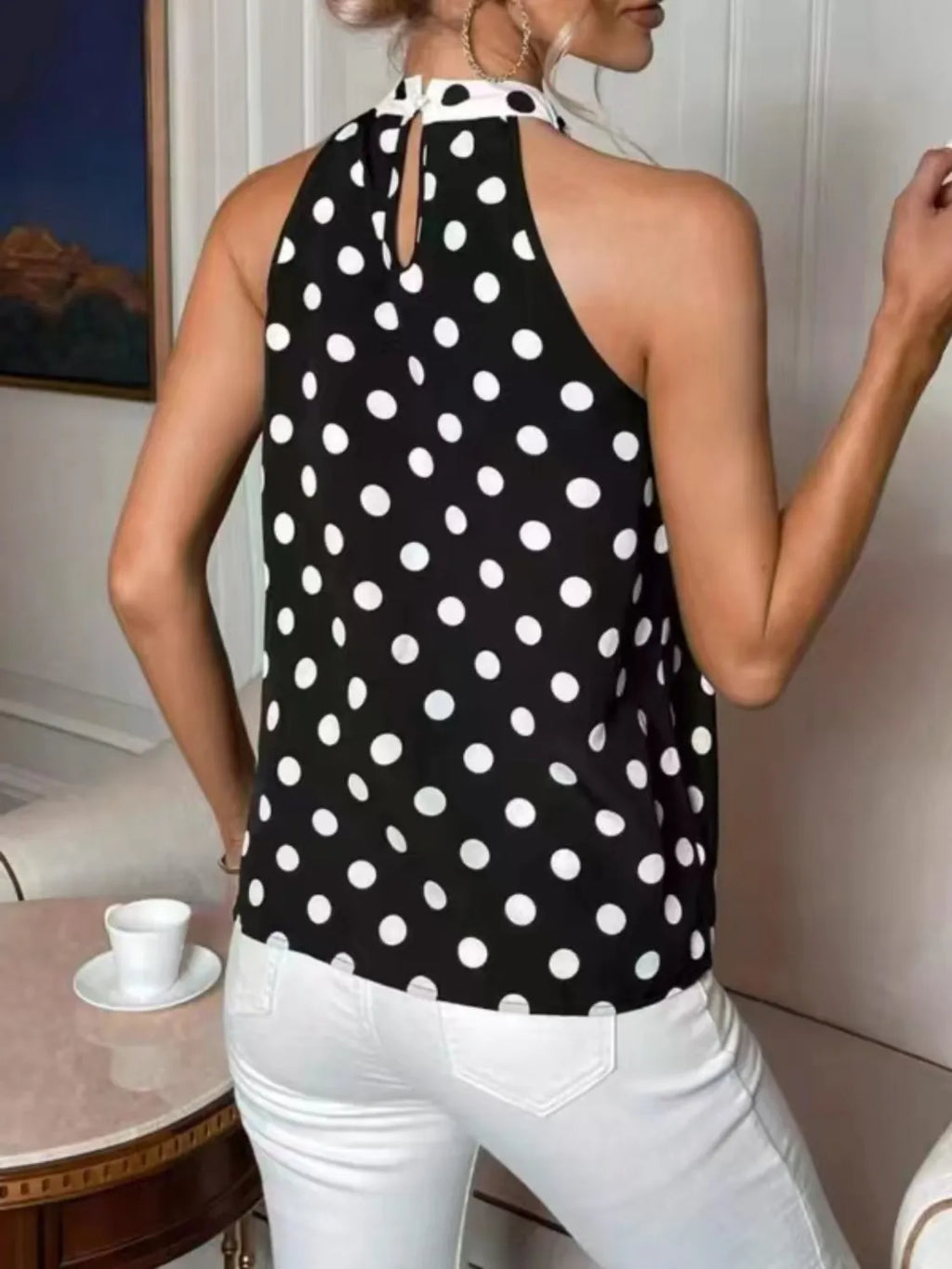 Caraco Rétro Polka Romance à Nouer – Bretelles Fines, S à XL - Bootiky