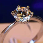 Bague Moissanite 5 Carats — Argent Sterling 925 Ajustable - Bootiky