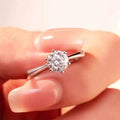 Bague Moissanite 5 Carats — Argent Sterling 925 Ajustable - Bootiky