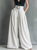 Pantalon Fluide Ample Palazzo Taille Haute – Wide-Leg, S à 2XL - Bootiky