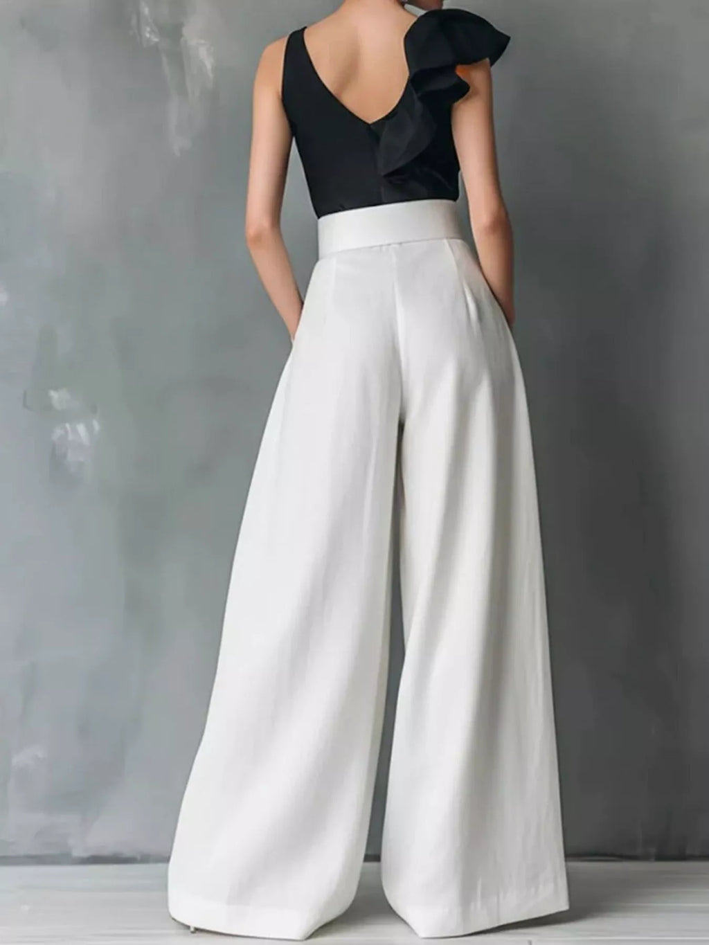 Pantalon Fluide Ample Palazzo Taille Haute – Wide-Leg, S à 2XL - Bootiky