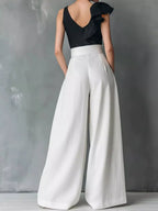 Pantalon Fluide Ample Palazzo Taille Haute – Wide-Leg, S à 2XL - Bootiky