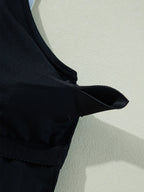 Maillot de Bain Une Pièce à Col en V & Détails Volants - Bootiky