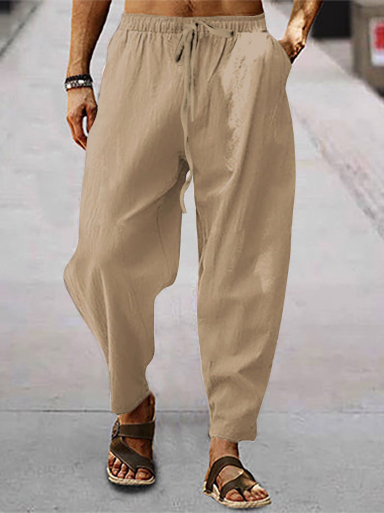 Pantalon Ample Décontracté à Cordon Homme – Jambes Larges, S à 3XL, 8 Coloris - Bootiky