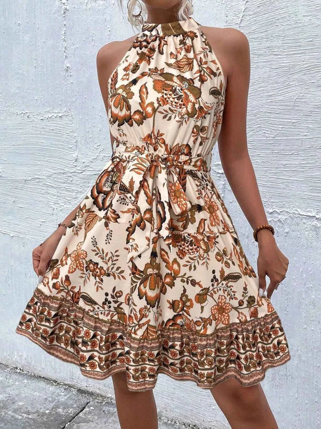 Robe d'Été Fluide Estoril Sans Manches – Ceinture Incluse, S à 2XL - Bootiky