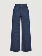 Ensemble deux pièces – Gilet halter en jean et pantalon wide-leg - Bootiky