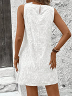 Robe Mini Tank Sans Manches — Col Rond & Texture Originale - Bootiky