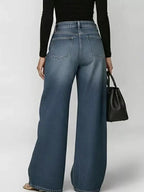 Jean Large à Détails Œillets — Coupe Wide Leg - Bootiky