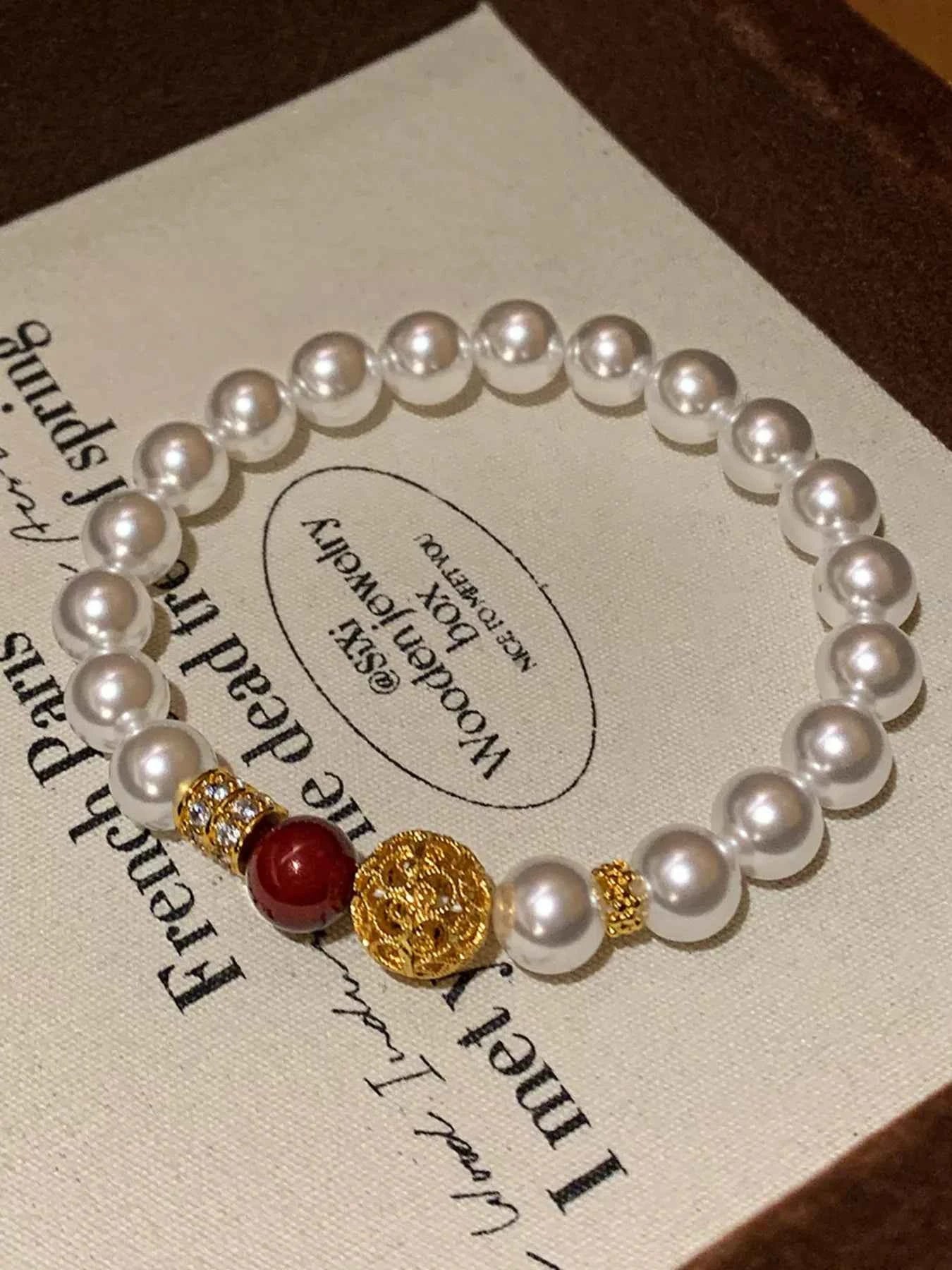 Bracelet Perles & Cristaux Plaqué Or 18K — Romantique & Féminin - Bootiky