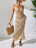 Robe de Plage — Maille Ajourée & Franges Bohème (Cover-up) - Bootiky