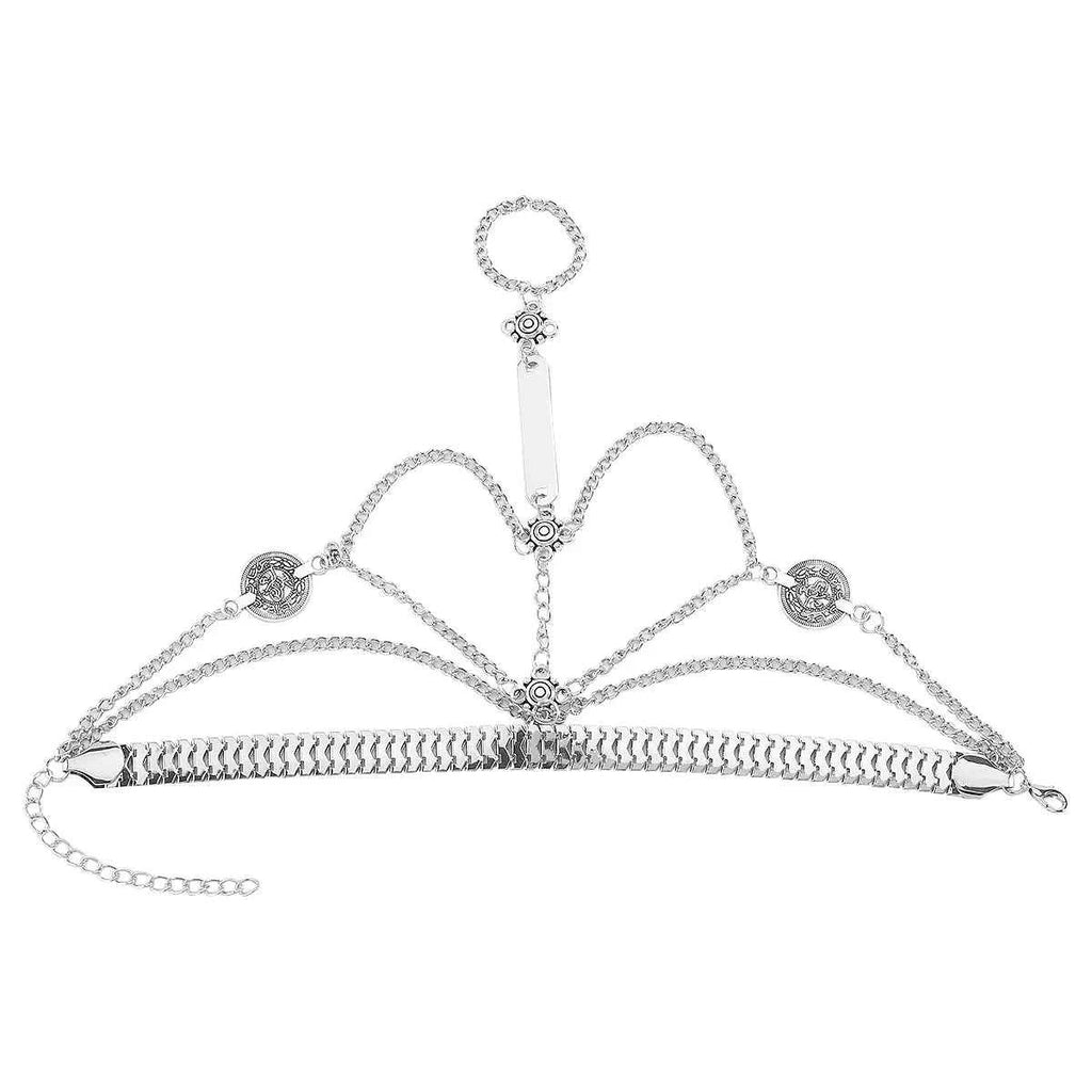 Bracelet de Main Multi-Rangs & Bague Naomi – Plaqué Or 18K ou Argenté, Ajustable - Bootiky