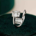 Bague Bypass Moissanite 2 Carats — Argent Sterling 925 - Bootiky