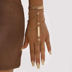 Bracelet de Main Multi-Rangs & Bague Naomi – Plaqué Or 18K ou Argenté, Ajustable - Bootiky