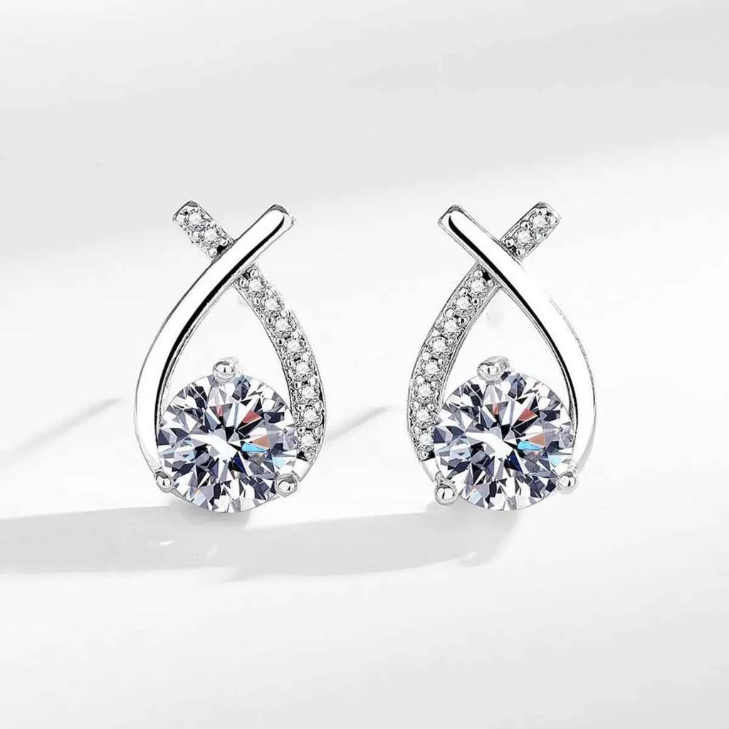 Boucles d'Oreilles Moissanite 1 Carat en Argent Sterling 925 – Brillance Éthique & Luxe Accessible | Bootiky - Bootiky