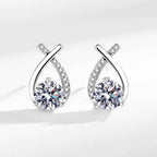 Boucles d'Oreilles Moissanite 1 Carat en Argent Sterling 925 – Brillance Éthique & Luxe Accessible | Bootiky - Bootiky