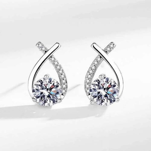 Boucles d'Oreilles Moissanite 1 Carat en Argent Sterling 925 – Brillance Éthique & Luxe Accessible | Bootiky - Bootiky