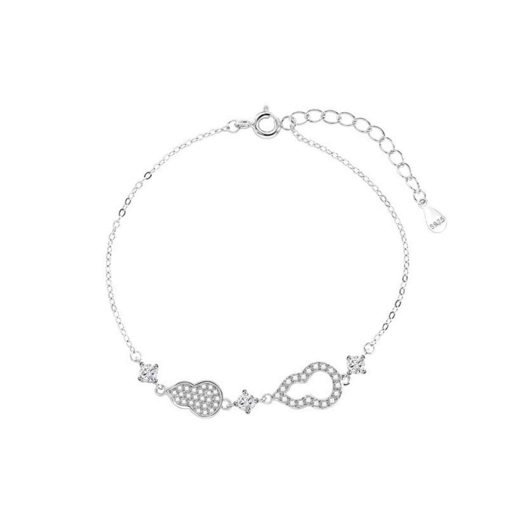 Bracelet Amulette Wulu Argent 925 & Zircons – Or 18K, Or Rose ou Argent, Écrin Inclus - Bootiky