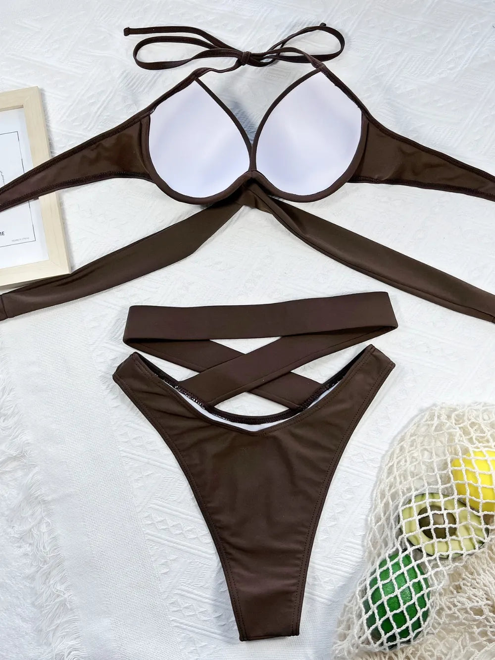 Bikini 2 Pièces — Haut Croisé Dos Nu & Effet Froncé - Bootiky