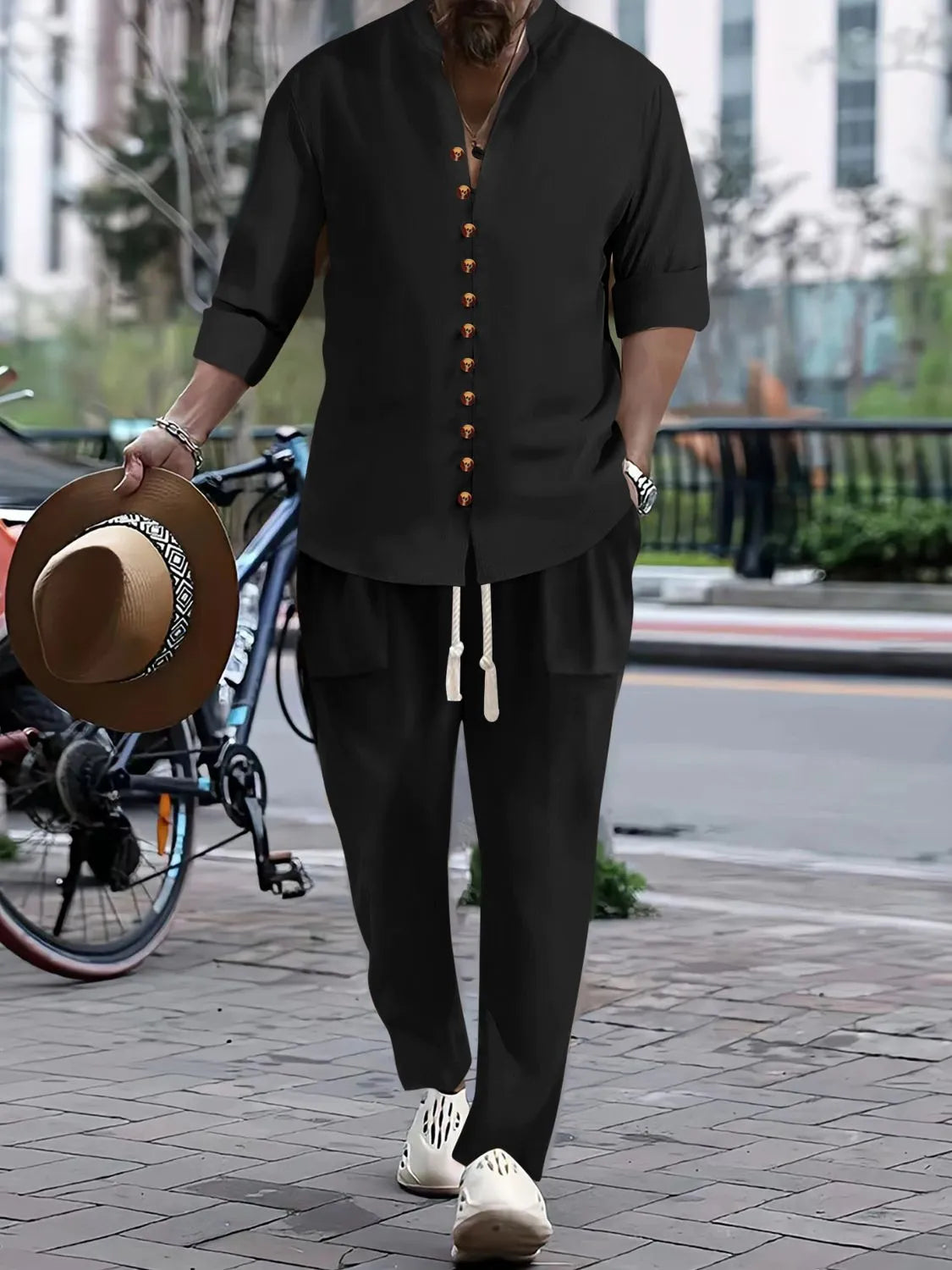Ensemble Homme — Chemise Boutonnée Manches Longues & Pantalon - Bootiky