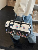 Sac de Voyage Duffel Imprimé Floral — Cuir PU Grande Capacité - Bootiky