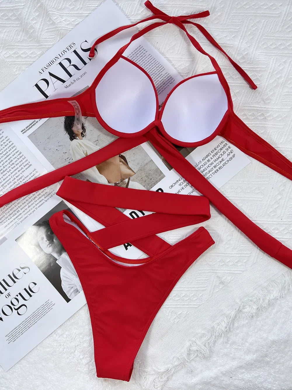 Bikini 2 Pièces — Haut Croisé Dos Nu & Effet Froncé - Bootiky