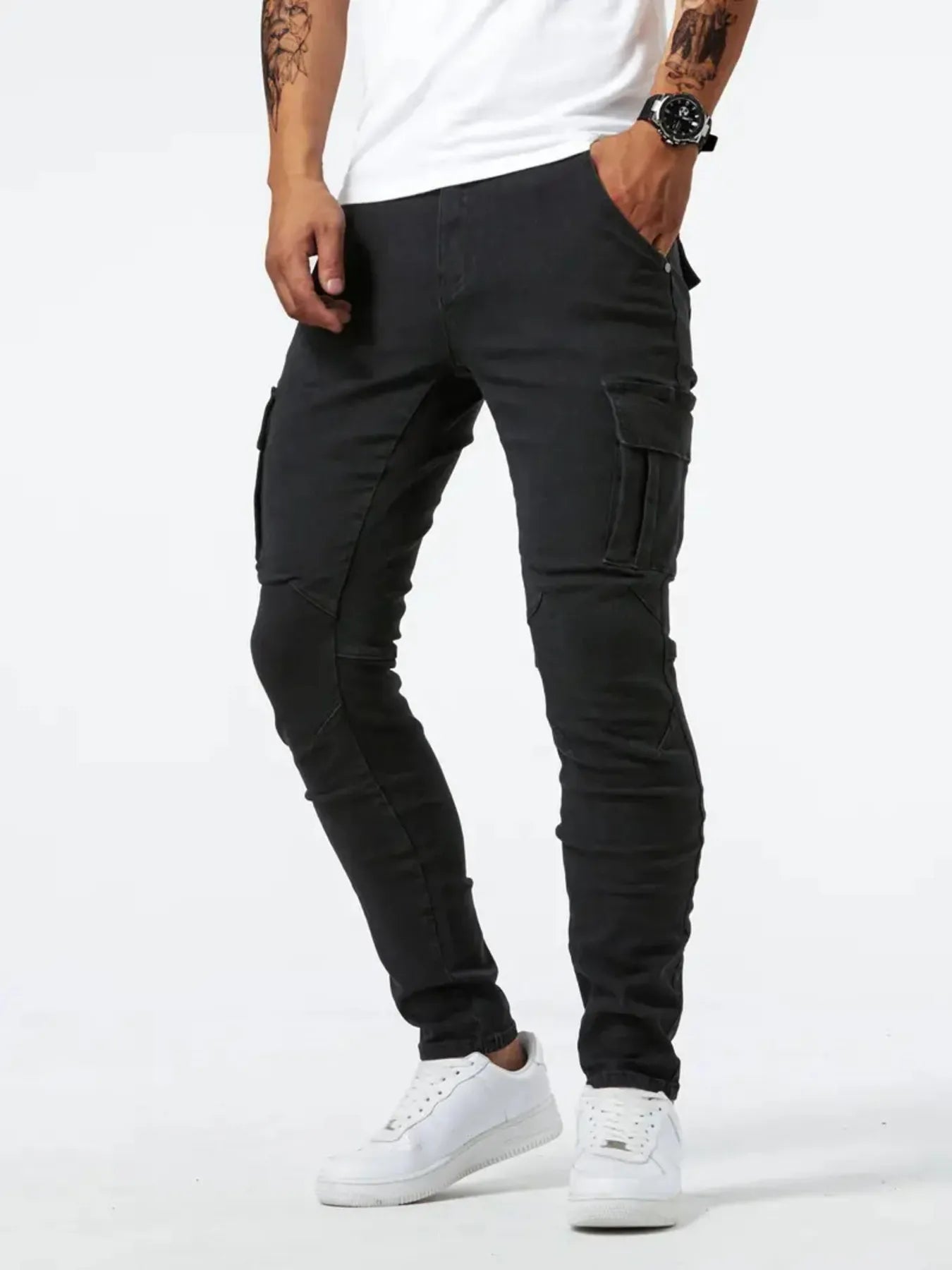 Jean Cargo Homme — Coupe Skinny & Poches Fonctionnelles - Bootiky