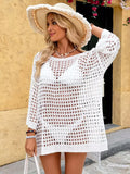 Tunique de Plage en Crochet Marbella – Cover-Up Fente Latérale, Taille Unique - Bootiky