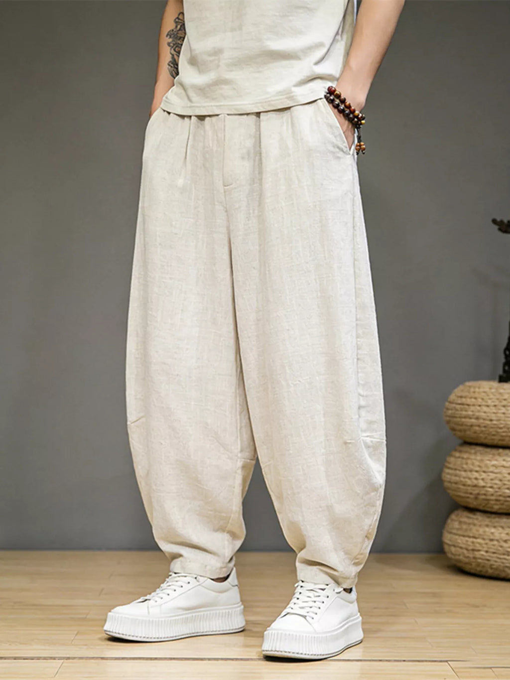 Pantalon Ample Décontracté Homme avec Poches – Grandes Tailles M à 5XL - Bootiky