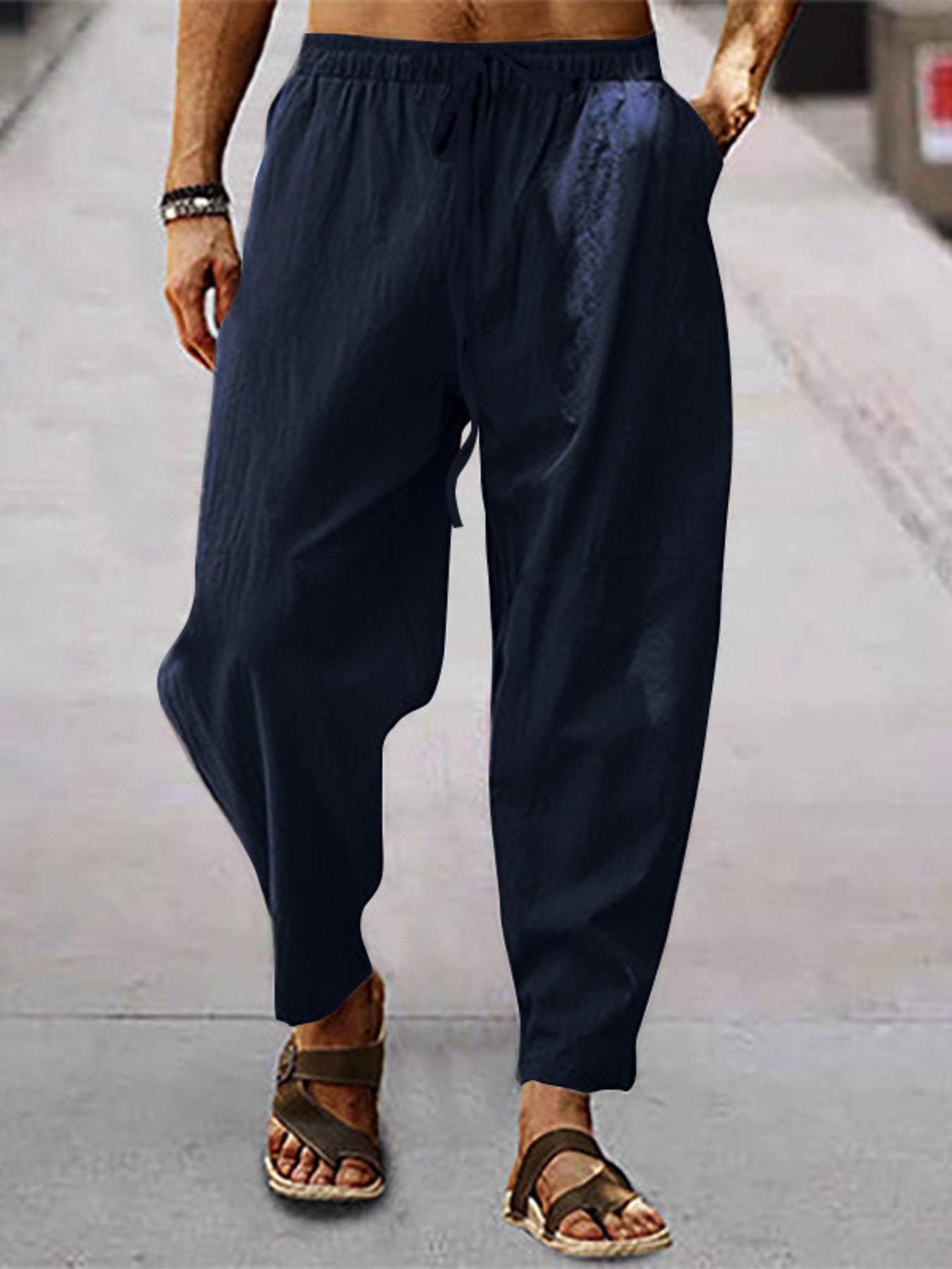 Pantalon Ample Décontracté à Cordon Homme – Jambes Larges, S à 3XL, 8 Coloris - Bootiky