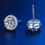 Puces d'Oreilles Moissanite 1 Carat — Argent Sterling 925 - Bootiky