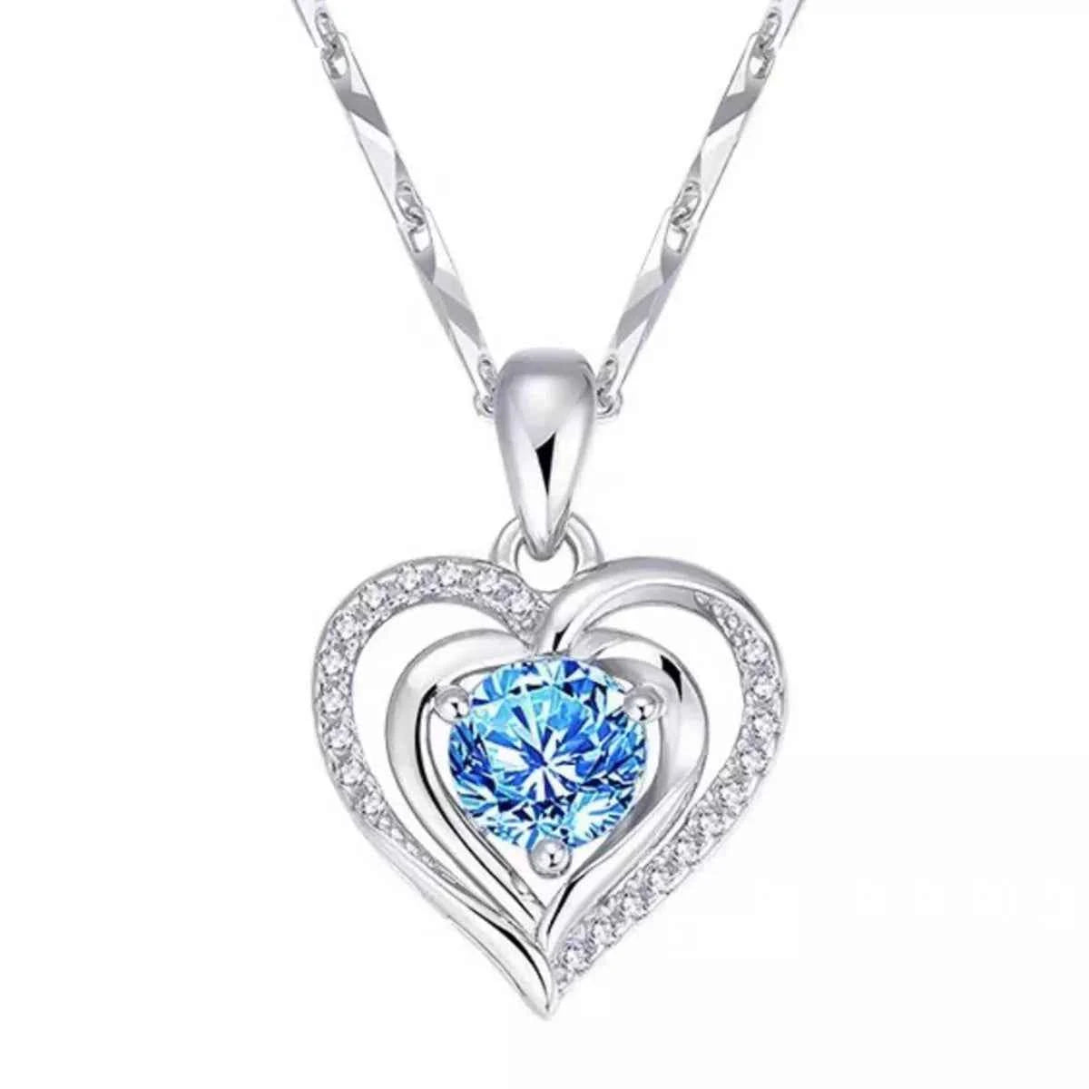 Collier Pendentif Cœur — Argent Sterling 925 & Zircon - Bootiky