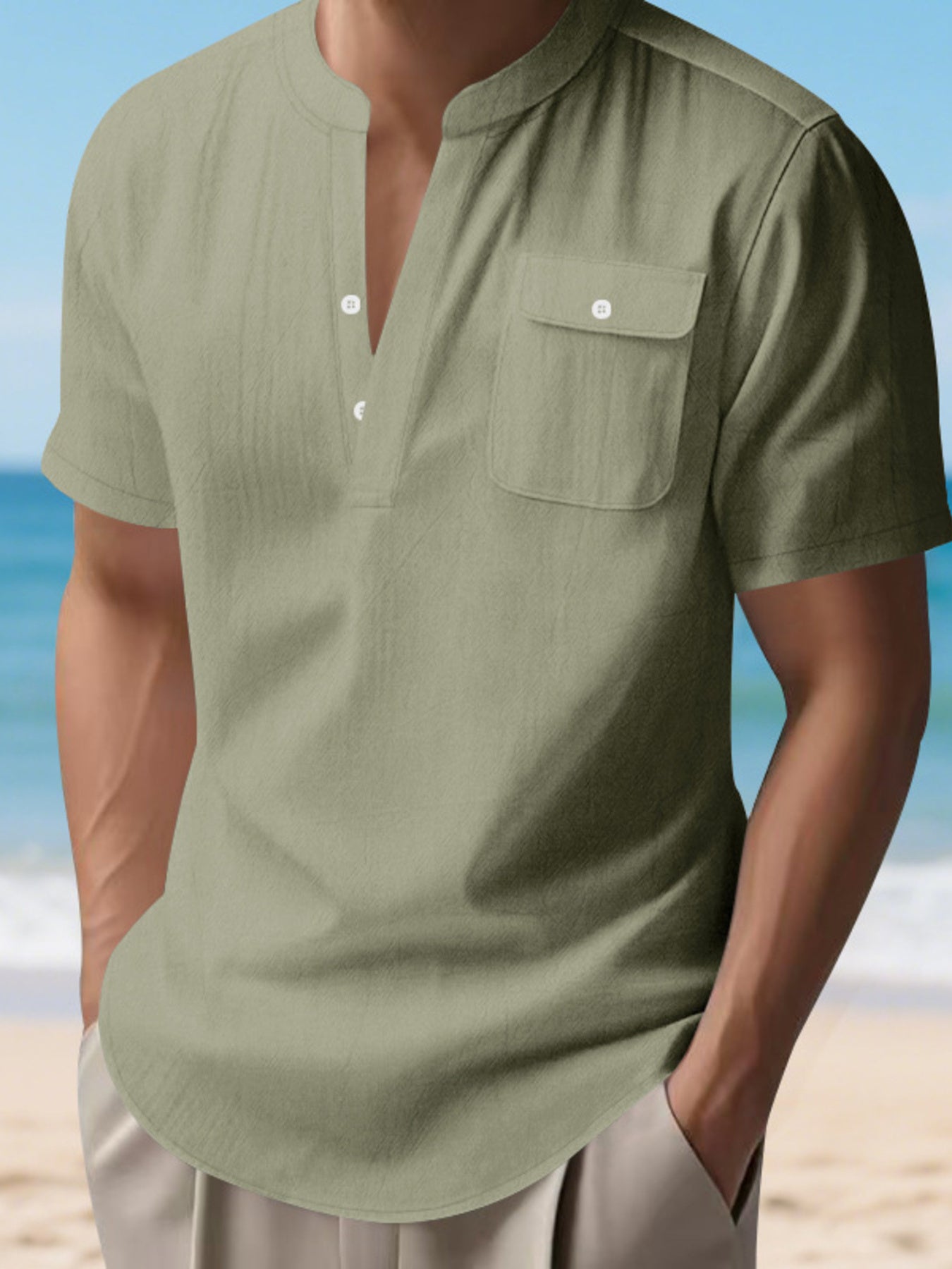 Chemise homme manches courtes à boutons – grande taille - Bootiky