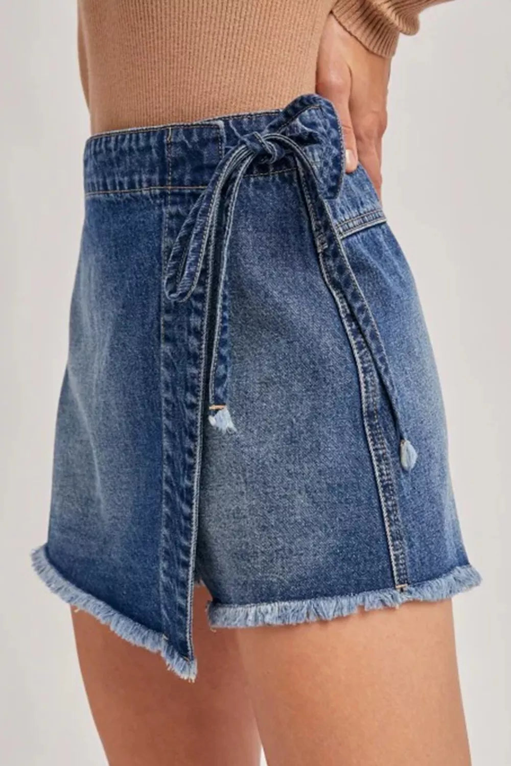Jupe-Short en Jean Portefeuille Chic Denim – Short Intégré, Tailles 4 à 16 - Bootiky