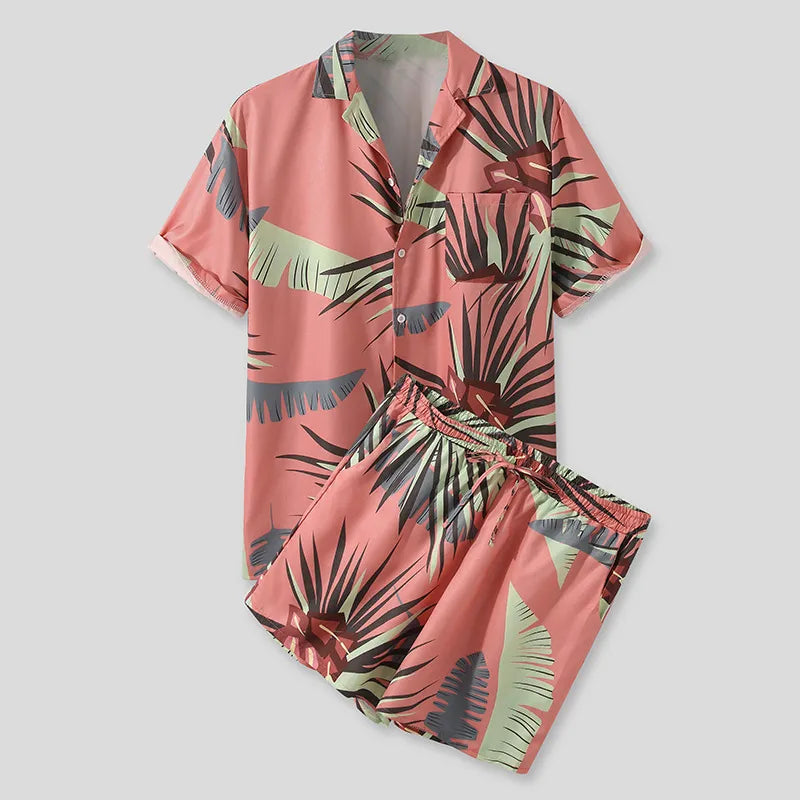 Ensemble Homme Chemise Boutonnée & Short Grandes Tailles – 100% Coton, S à 3XL - Bootiky