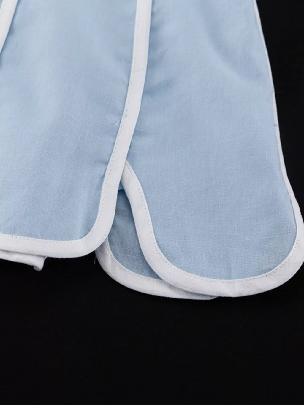 Ensemble top halter à volants liseré contrastant & jupe femme – Light Blue - Bootiky