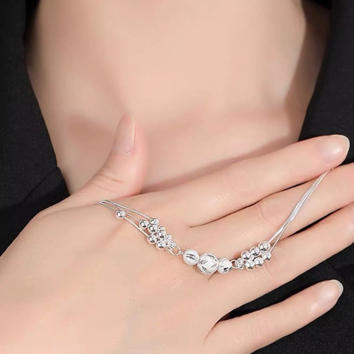 Bracelet Chaîne Perles — Argent Sterling 925 - Bootiky