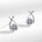 Boucles d'Oreilles Moissanite 1 Carat en Argent Sterling 925 – Brillance Éthique & Luxe Accessible | Bootiky - Bootiky
