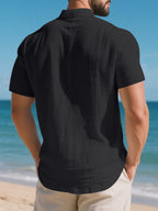 Chemise homme manches courtes à boutons – grande taille - Bootiky